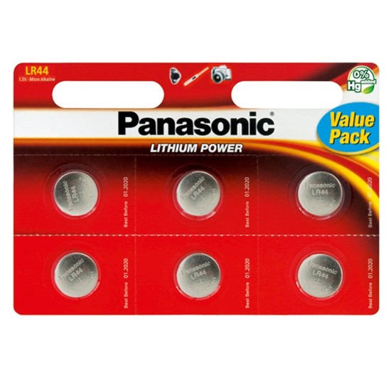 Baterijas Panasonic LR-44 EL 6BP