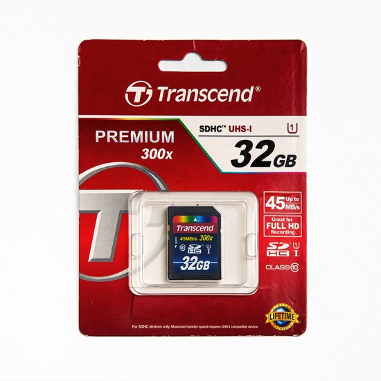 Atmiņas karte SD SDHC Transcend Premium 32GB 300x Class 10