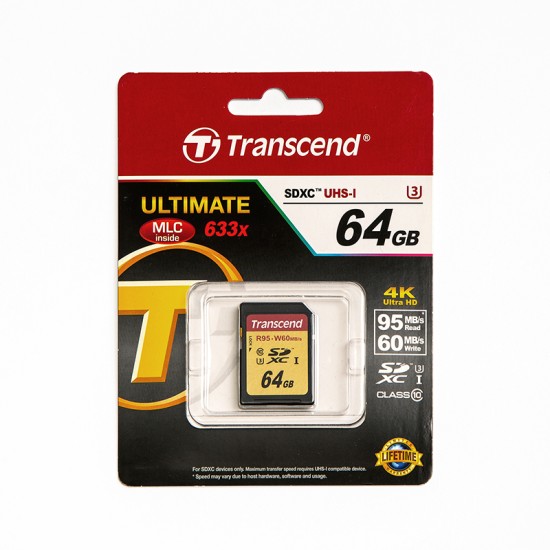 Atmiņas karte SD SDXC Transcend Ultimate 64GB 633x Class 10